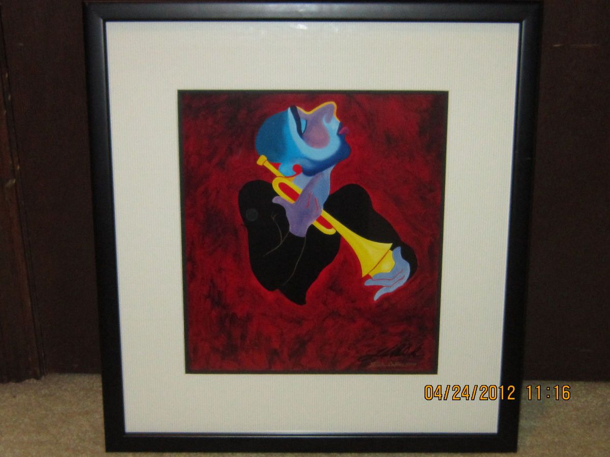 Latrelle Dubose “Jazz Quartet Suite” Estampes Painting – Hand