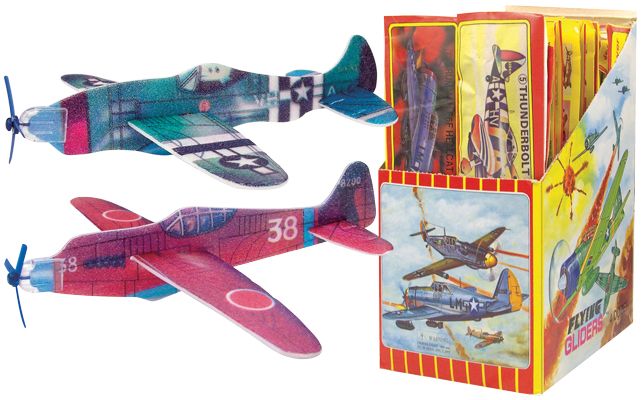 Foam WWII Assorted Gliders Box 0f 48 Planes 12 Styles