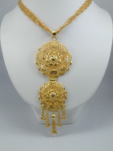 Beautiful Dubai Design East India Set 24K 22K Gold GP Thai Necklace