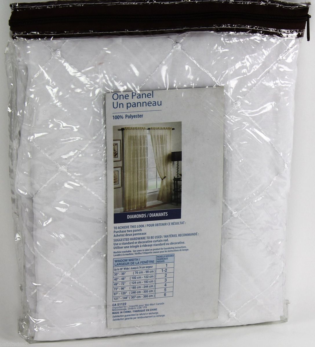 Curtain Pocket Rod Panel Window Sheer Duck River 42 x 84 White