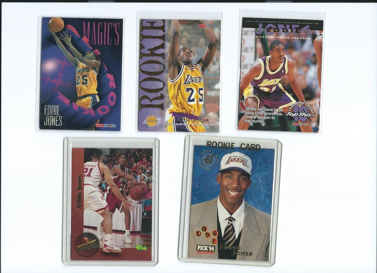Eddie Jones 5 Card Lot 2 with Rookies and Inserts