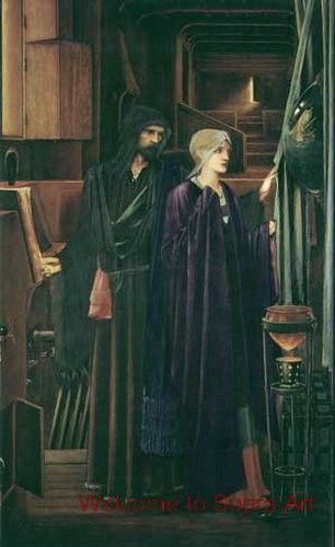 The Wizard Edward Burne Jones Repro Oil Painting