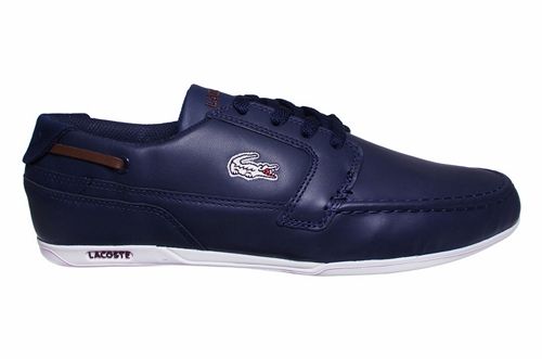 Lacoste Mens Shoes Dreyfus EO Dark Blue Brown Leather 7 24SPM12122L8