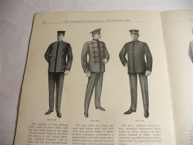 Drill Team Uniforms Catalog Cincinnati Regalia 1941