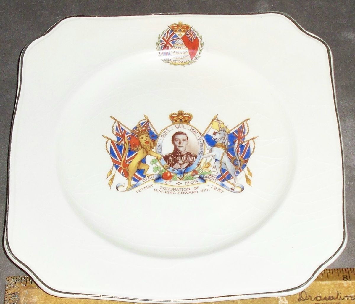 Coronation of H M King Edward VIII Plate 1937