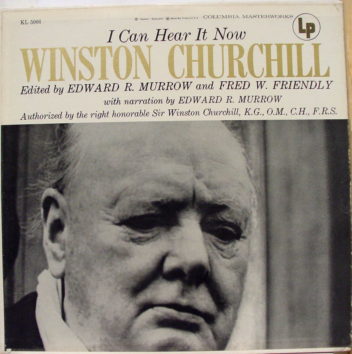 Winston Churchill I Can Hear It Now LP VG KL 5066 w Book Spoken Word