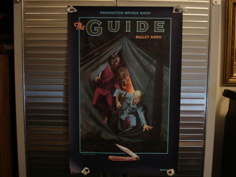 Remington Bullet Knife Poster 1992 The Guide L w Duke