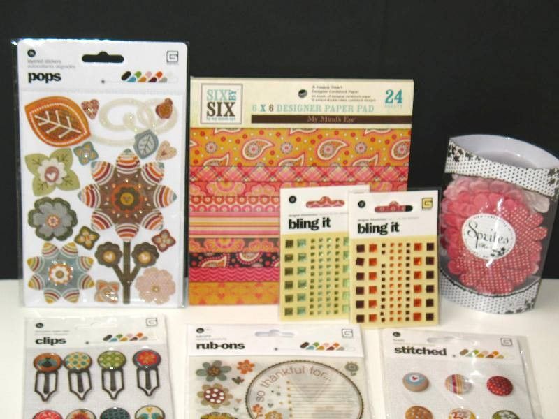 Scrapbook Bundle Fall Autumn Basic Grey Pyrus 6x6 Paper Prima Stamps $