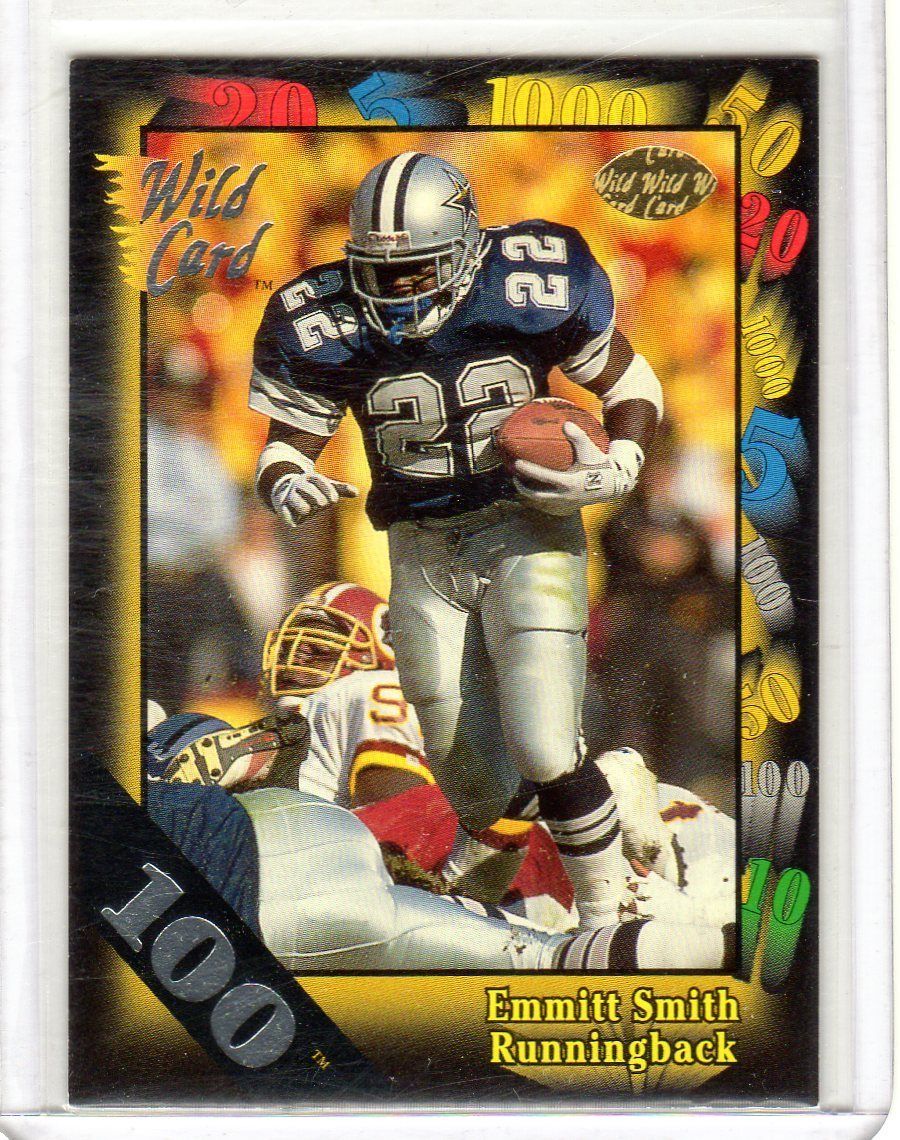 Emmitt Smith 1991 Wild Card 100 Stripe