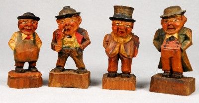 vintage figural carved wood figures 10 items anri