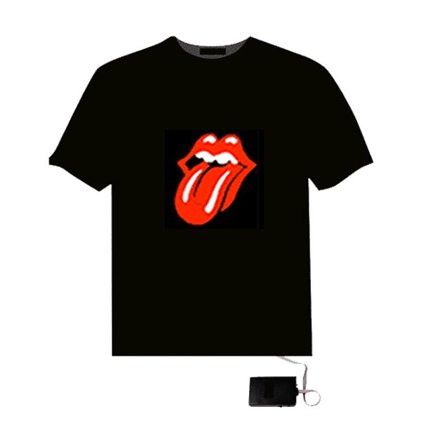 Sound Activated Equalizer Rock Disco Party LED T Shirt