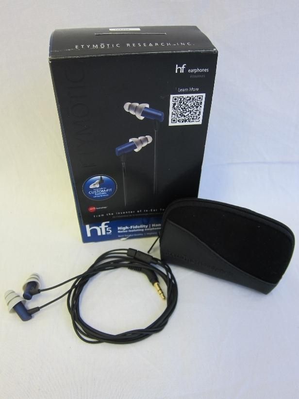 Etymotic Research HF5 Cobalt Portable in Ear Earphones Cobalt 4 Foot