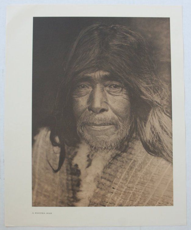 Vintage Print Edward s Curtis A Nootka Man Indian Native American