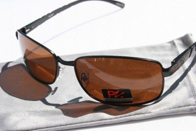 Pz Rectangle Polarized Sunglasses Aluminum Fishing BRN1