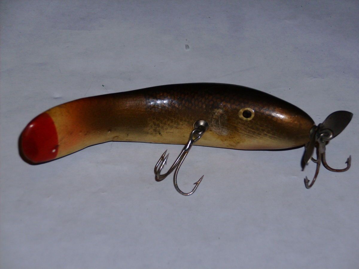 Vintage Elman Bud Stewart Crippled Wiggler Fishing Lure Michigan Folk