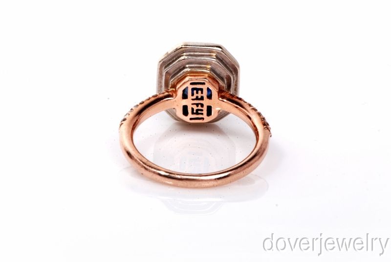 Designer Effy Diamond 1 75ct Sapphire 14k Rose Gold Ring