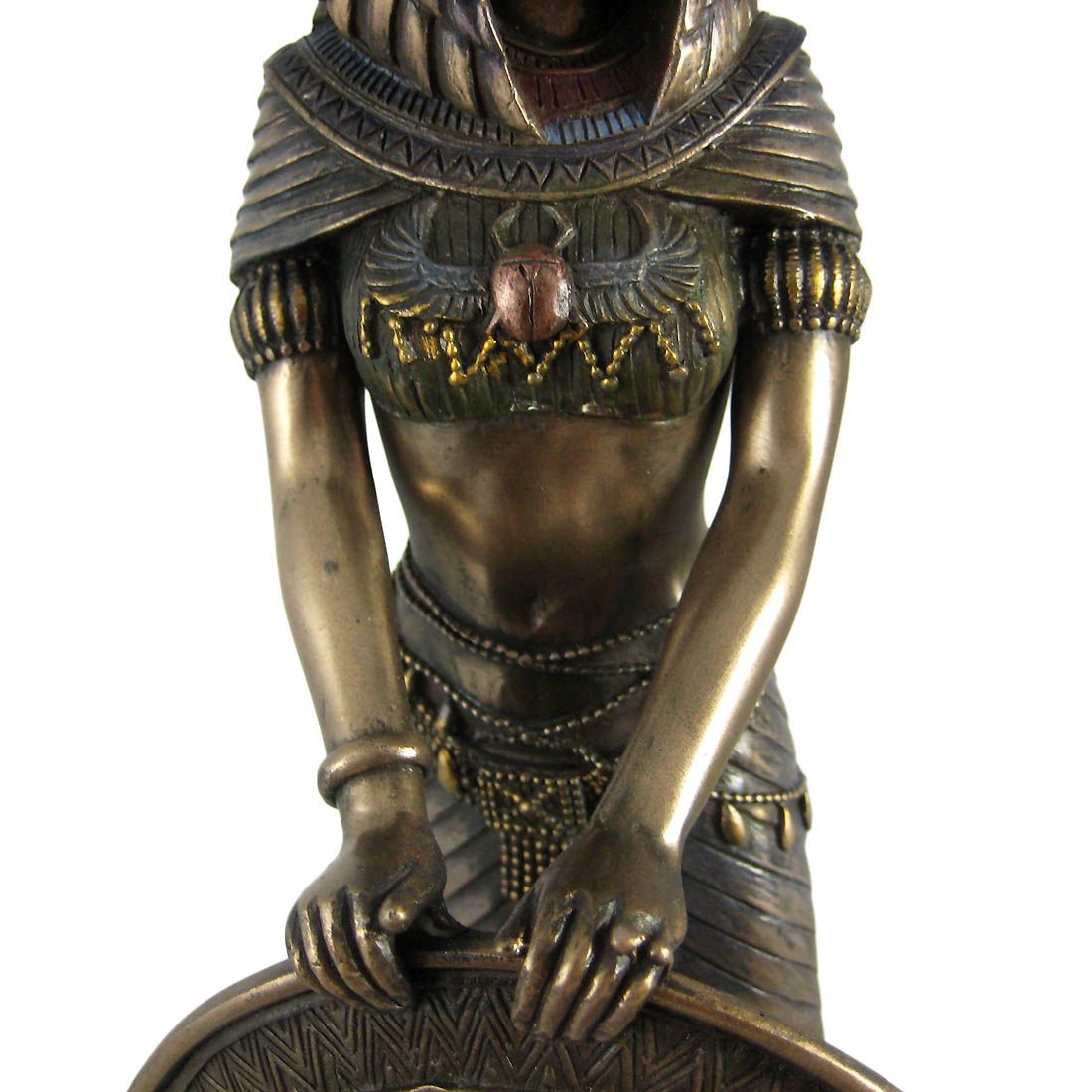 Standing Isis Statue Egyptian Goddess Bronze Finish