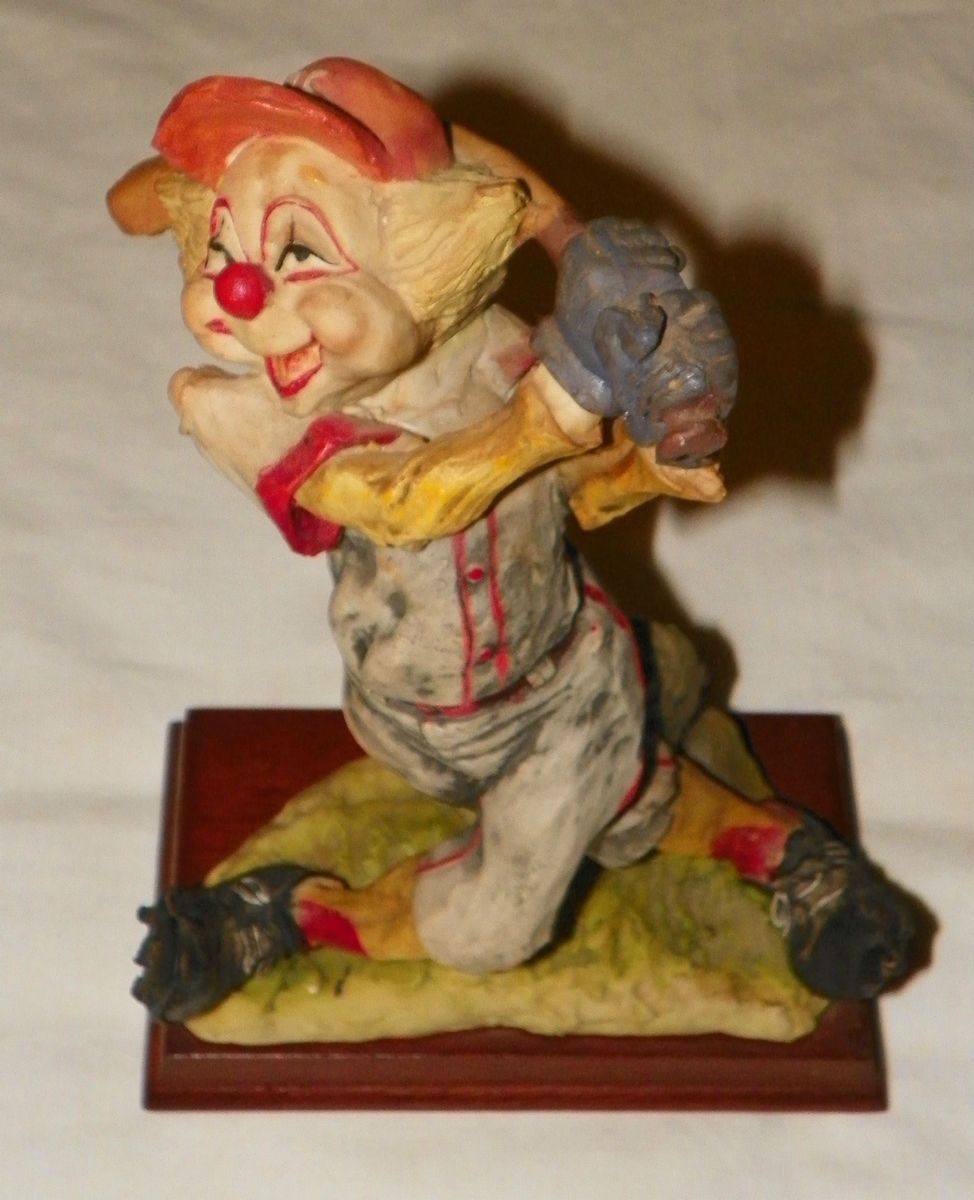 EMMETT KELLY JR BASEBALL CLOWN FIGURINE BY FLAMBRO JUNIOR EMMITT