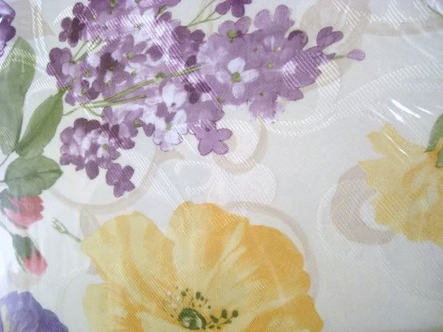 Elrene Sophia Rose Lilac Floral Damask Tablecloth NIP