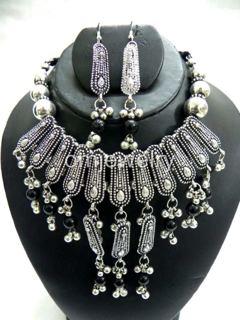 New Ethnic Kuchi Tribal Necklace Belly Dance Set Jewelry Chokar Gypsy