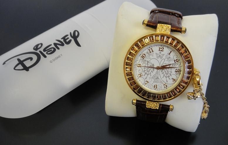 Disney by Ewatchfactory DSC004 Brown Strap Butterfly Print Womens