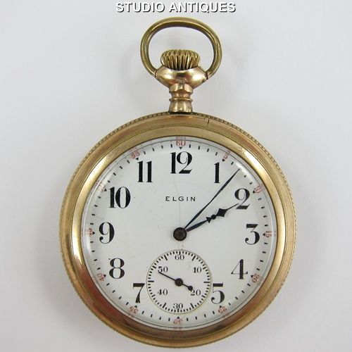 Elgin Pocket Watch Antique 17J Grade 345 12S 3 4 Plate Philadelphia