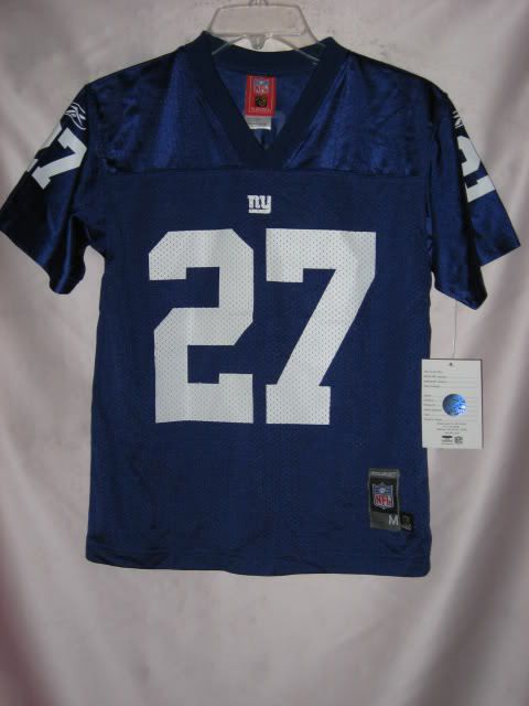 New York Giants Brandon Jacobs Blue NFL Youth Jersey Medium 10 12