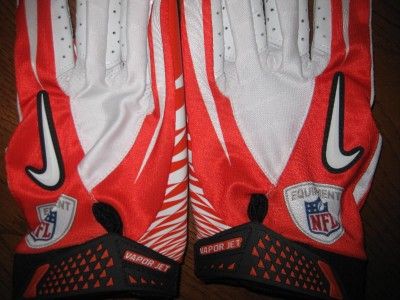  Vapor Jet Football Gloves NFL Orange / White XXXL 3 Extra Large Carbon