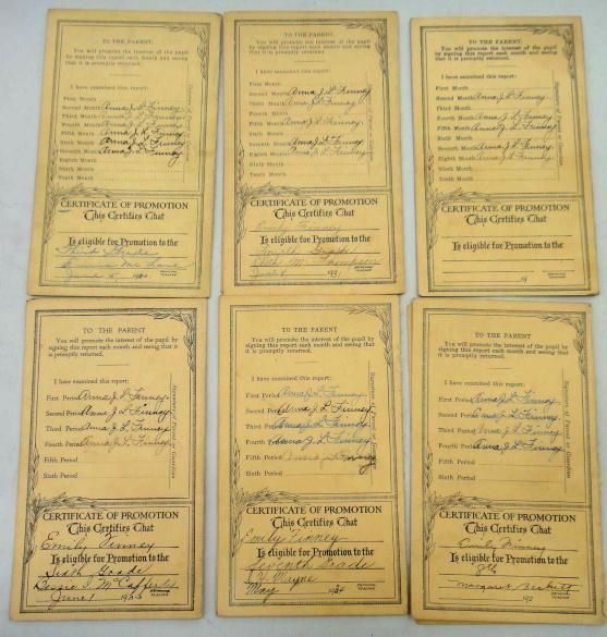 Lot 1930 Antique Report Card Finney Lower Chichester PA