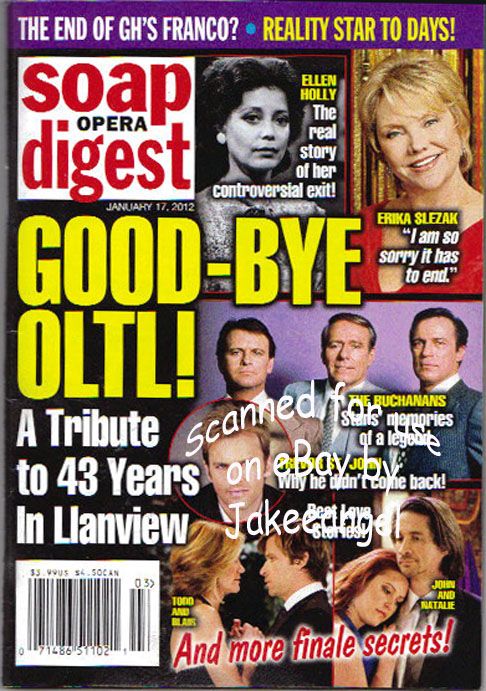 One Life to Live Soap Opera Digest Goodbye Oltl Tribute Special