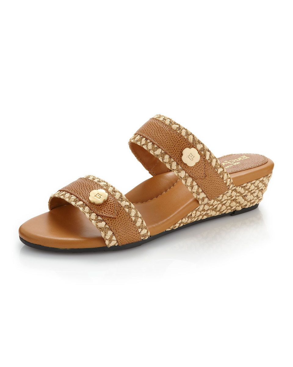  Eric Javits Duo Wedge Sandal Natural