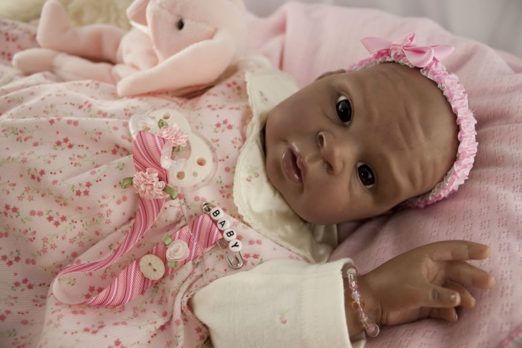 Reborn Doll Micaiah by Emily Jameson Newborn AA Biracial African Bald