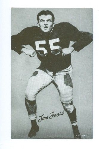  Tom Fears Exhibit Card Football Em