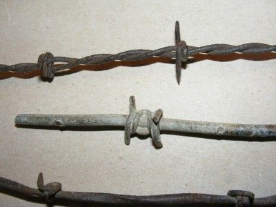 10 Barbed Barb Wire Fence Pieces Merrill Buffalo Glidden Oliver Arrow