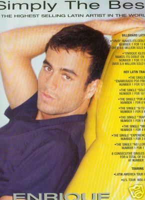 Enrique Iglesias 1997 Promo Poster Ad Simply The Best