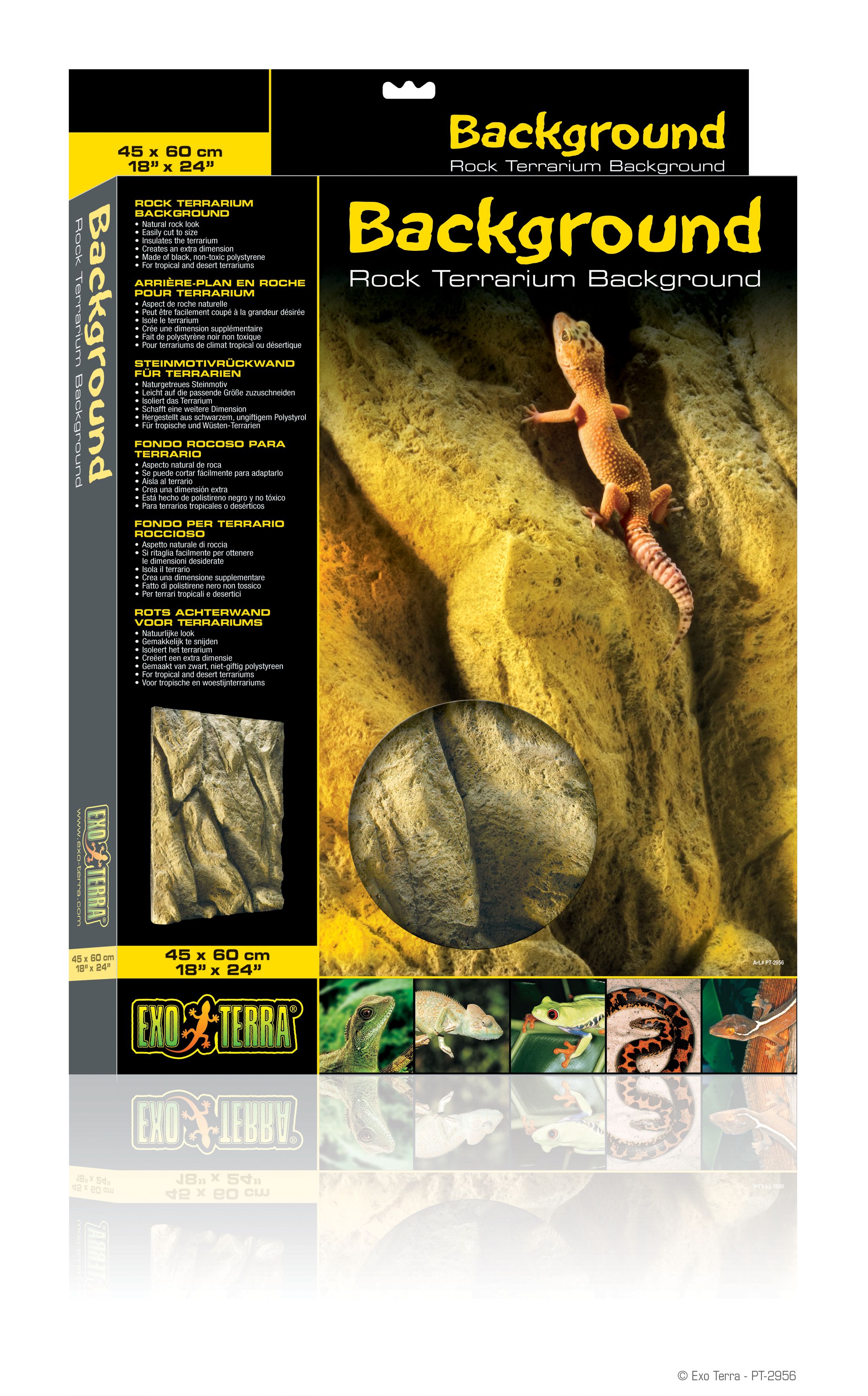 Exo Terra Reptile 3D Background Rock Forterrarium Tank New 18x24