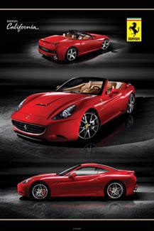 ferrari california triple action official car poster