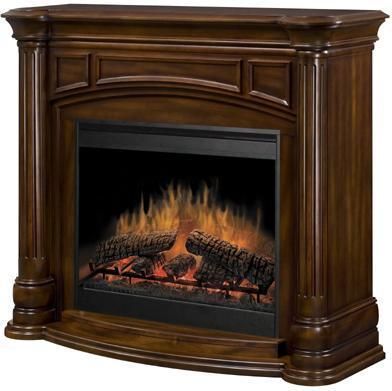  Walnut Electric Fireplace w 30 Firebox Air Purifier Remote