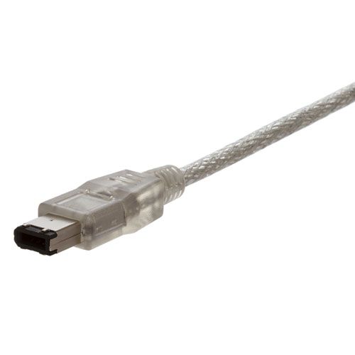 6FT FIREWIRE 800 400 CABLE 6 to 4 PIN 6 IEEE1394B 6 FT Clear