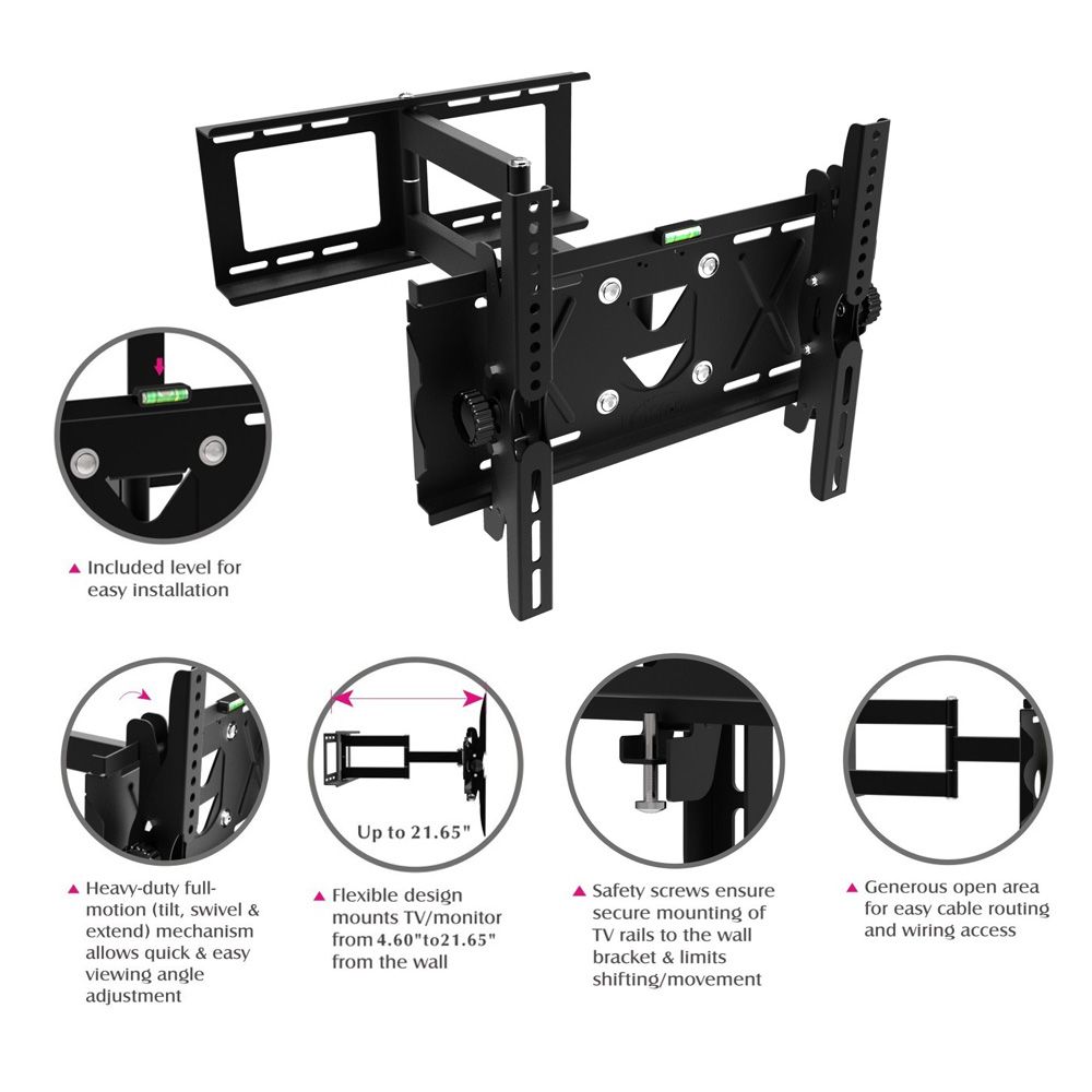  Swivel Tilting Monitor LCD LED Plasma TV Wall Mount Bracket