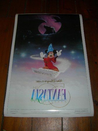 fantasia 50th anniversary 1990 movie poster 27 x 41 original double