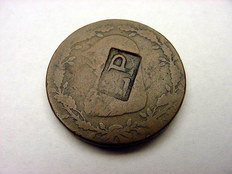 1788 RARE Early LP Counterstamp Copper Anglesey Mines Conder Token Buy