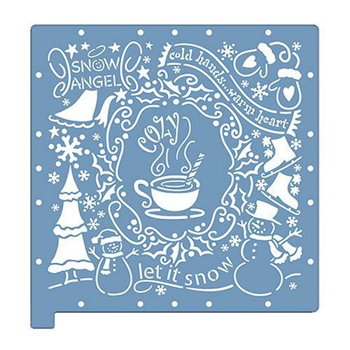  description fiskars 12 x 12 winter embossing stencils new fiskars