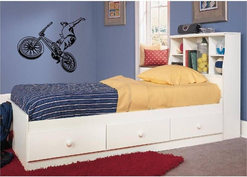 BMX Bike Wall Sticker Decal Extreme Sports Boys Bedroom