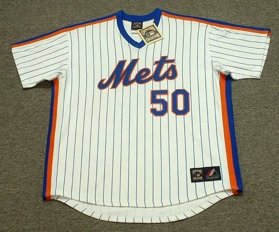 sid fernandez mets 1986 throwback home jersey large