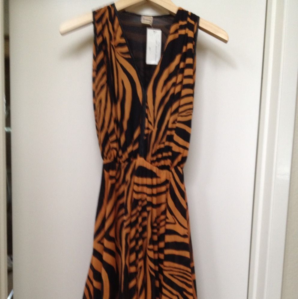 RARE Fiorucci Vintage Early 70s Tiger Stripe Disco Dress