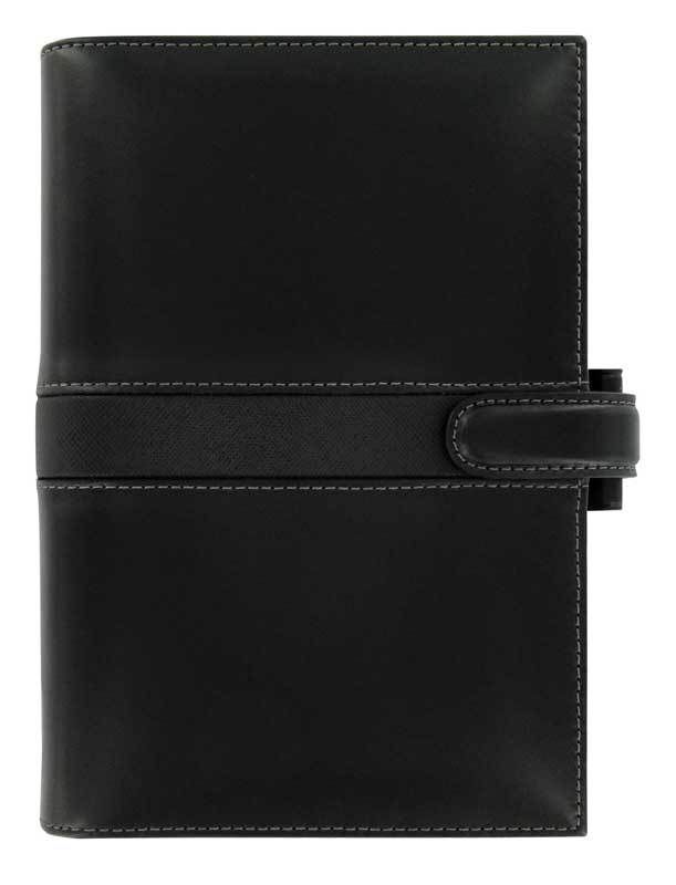 FILOFAX PIAZZA PERSONAL LEATHER ORGANIZER AGENDA CALENDAR DAIRY BLACK