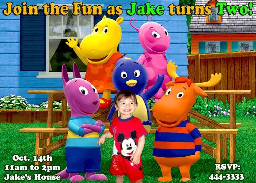 Backyardigans First Birthday Party Invitations