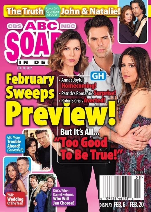 Finola Hughes Kimberly McCullough Feb 20 2012 ABC Soaps in Depth Opera