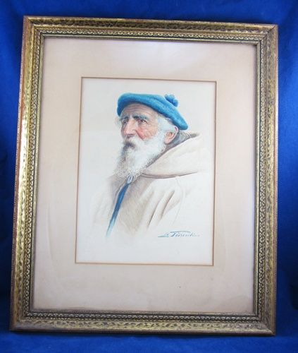 Antonio Enrico Fiorentino Watercolor Painting 1894 1962 Old